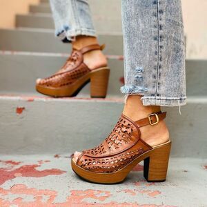 Handmade Peep-Toe High Heels